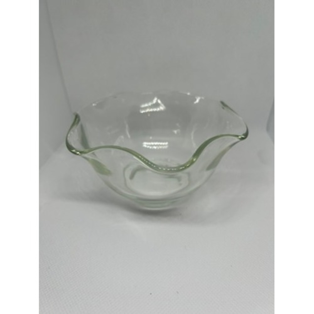 Indiana Glass Clear Ruffled Edge Bowls Set‎ of 4 Vintage Dessert Berry Dishes